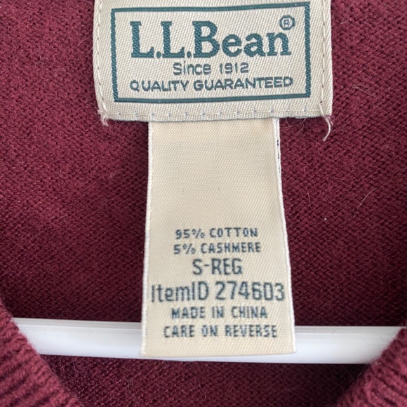L.L. Bean Burgundy Sweater - Picture 2 of 2